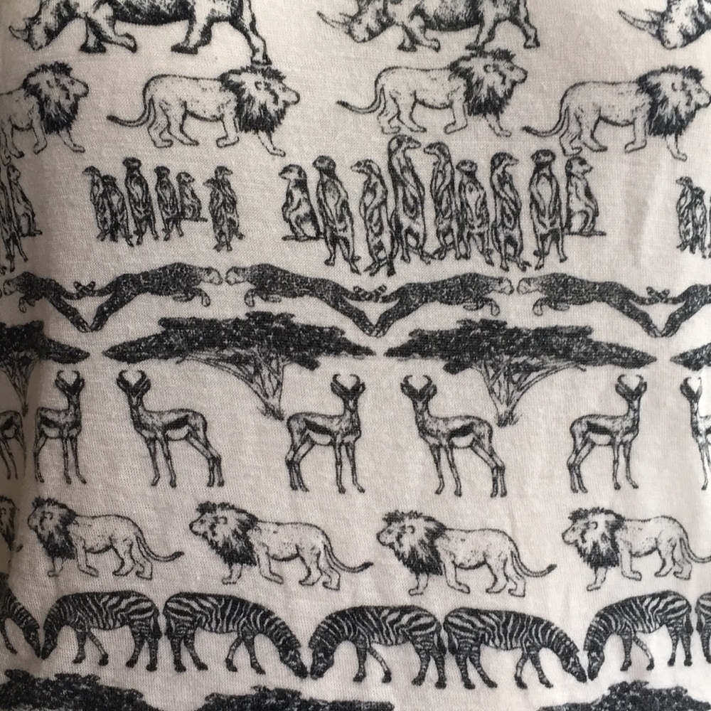 🌺Aeropostale Safari Animal Print Tee Shirt-Small - Picture 4 of 5
